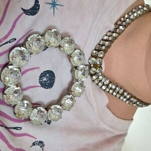 1950s- 1960s Vintage rhinestone choker necklace